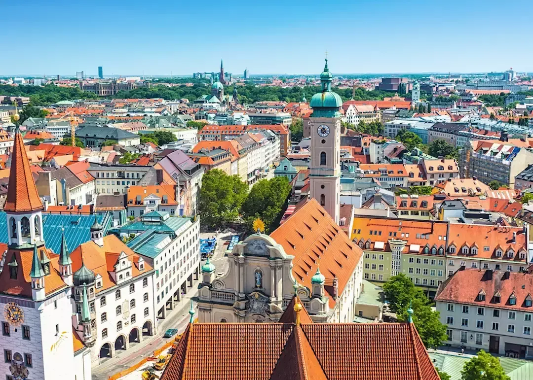 Aerial view of a dense city, representing the breadth of the real-estate market Crestview invests across on behalf of clients